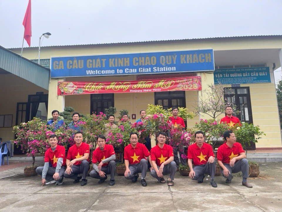 Khu Ga Cầu Giát hưởng ứng phong trào Tết trồng cây, Đường tàu đường hoa năm 2025